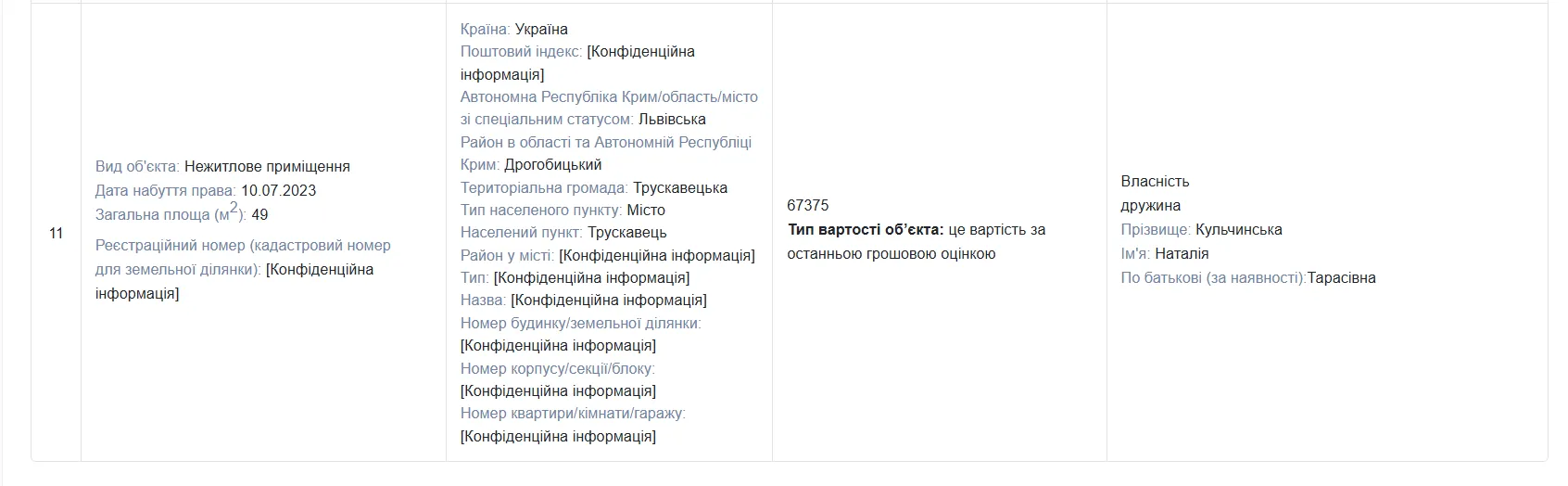 Скриншот декларації за 2024 рік