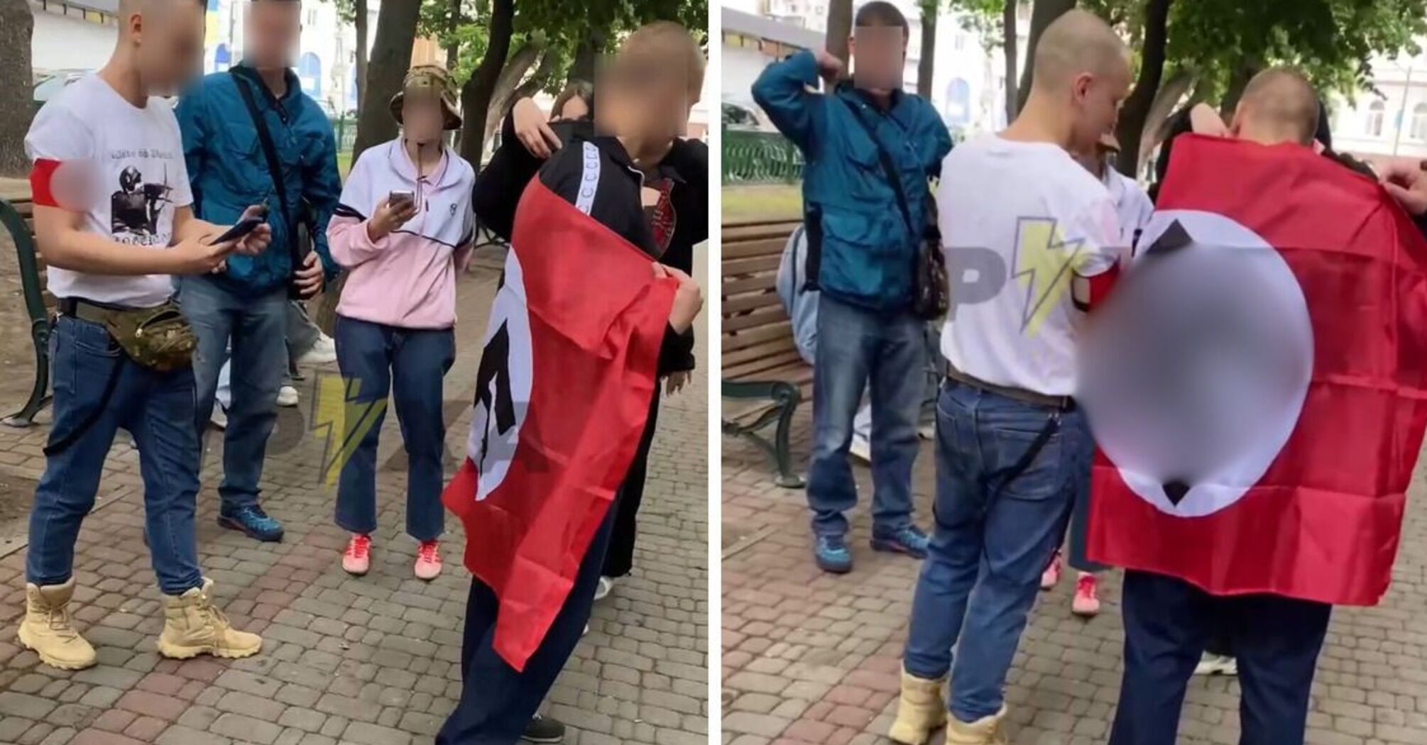 У Харкові двоє підлітків зробили фото з прапором зі свастикою: поліція розпочала розслідування