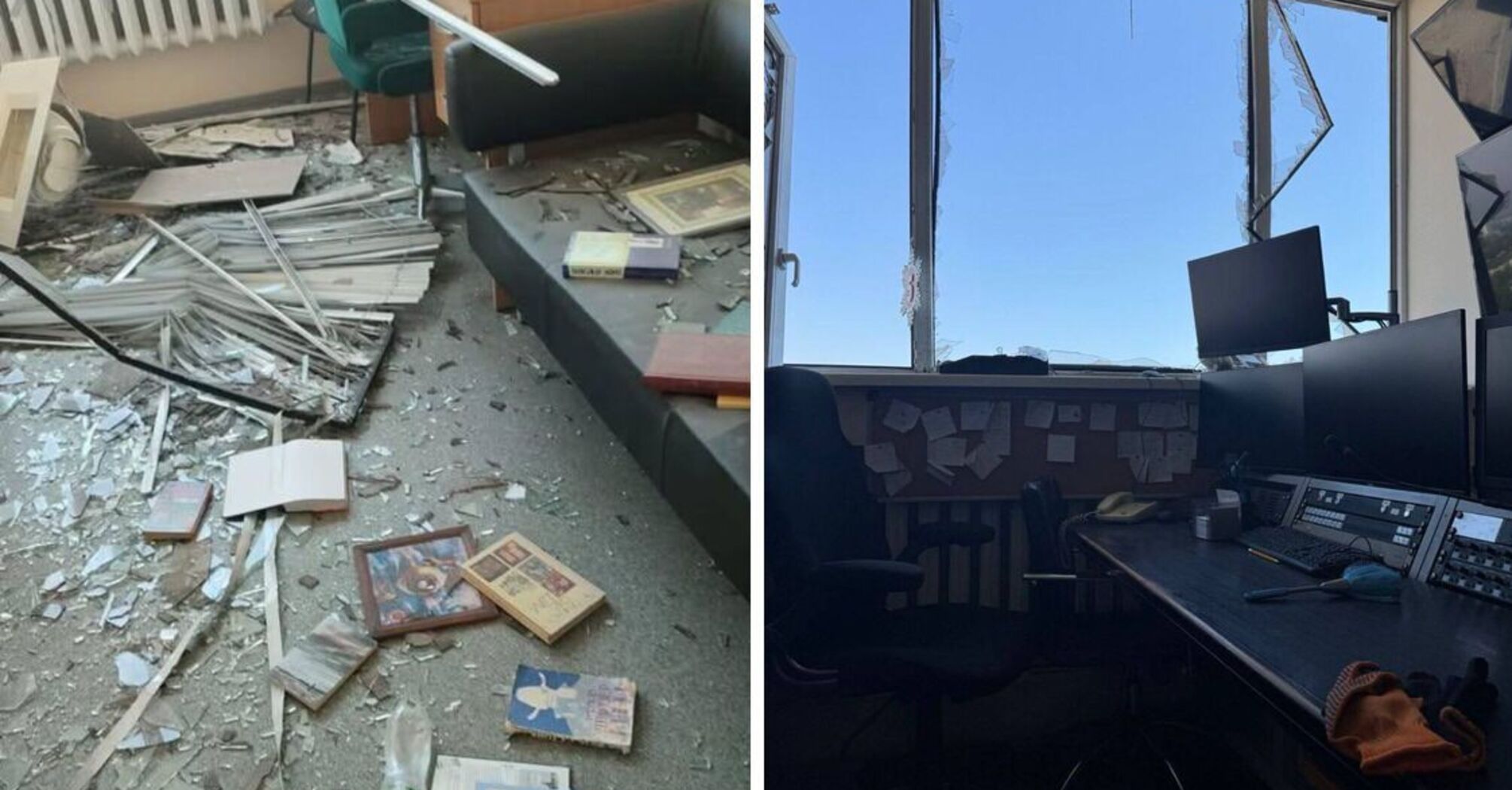Обстріл 5 каналу російськими військами: зруйнована студія та пошкоджена техніка