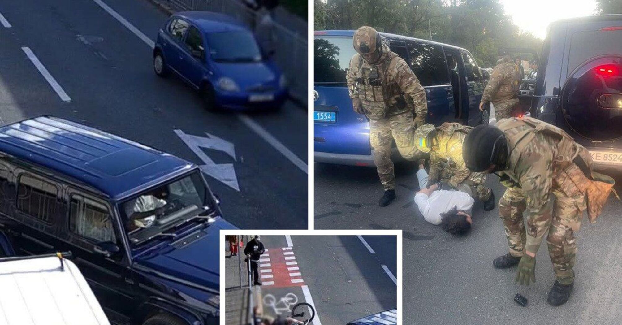У Києві водій Mercedes наїхав на велосипедиста на велодоріжці – поліція затримала злочинця