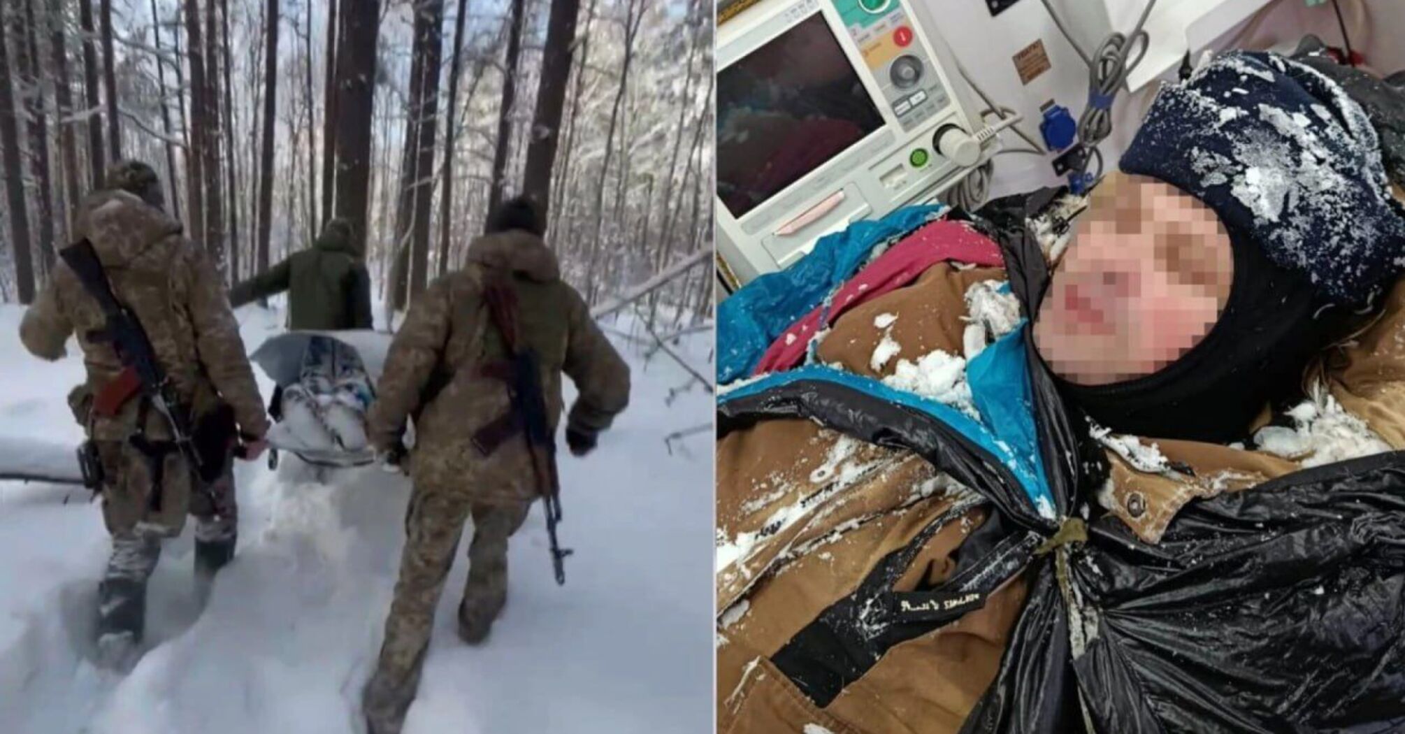 На Рівненщині прикордонники витягли з лісу двох людей, які постраждали від переохолодження